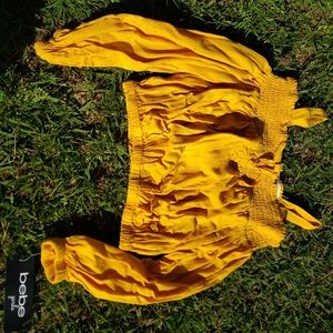 BeBe Mustard Crop Top